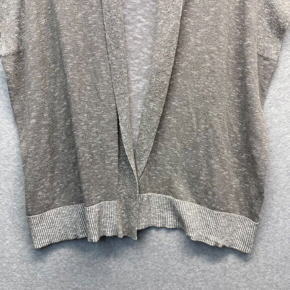 Eileen Fisher Linen Blend Cardigan Womens Small‎ Gray Oversized Sleeveless Light - Picture 3 of 13